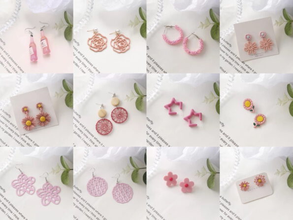 Pink earring