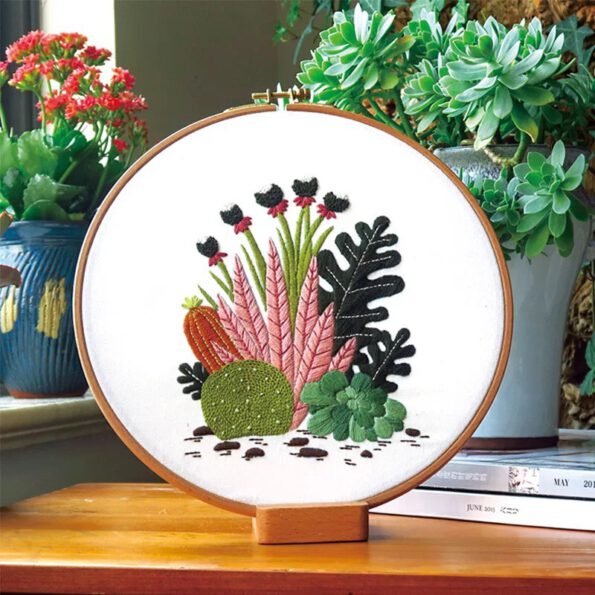 cactus embroidery