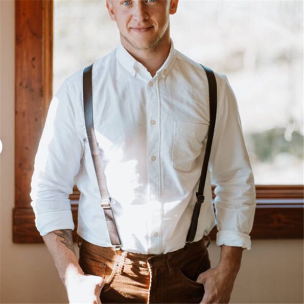 leather suspenders for men