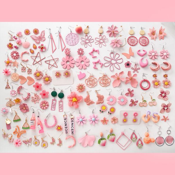 Pink earring