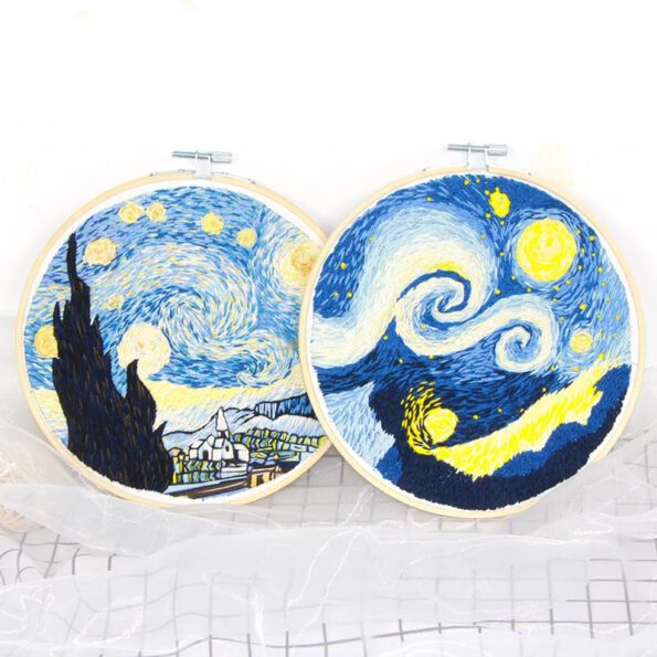 Starry night embroidery