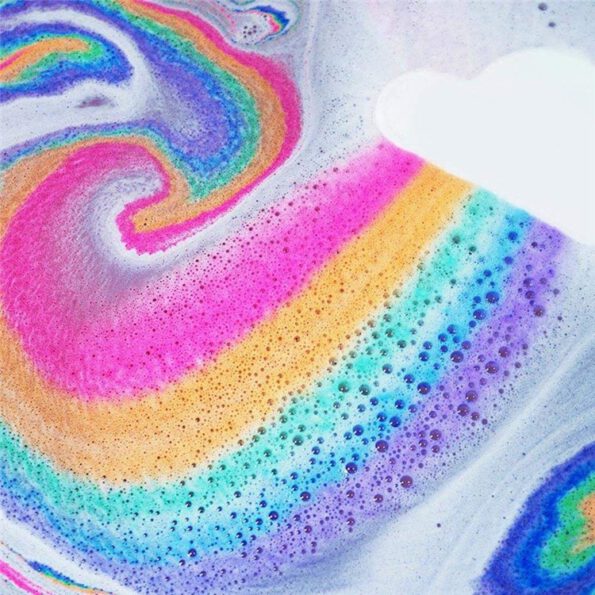 Rainbow bath bomb
