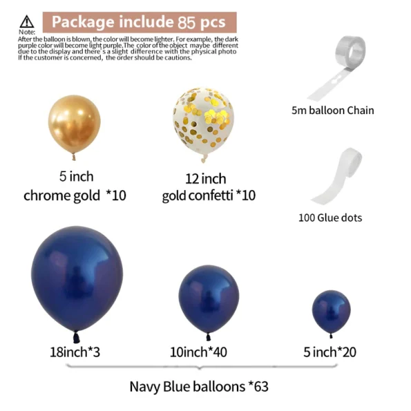 Navy blue balloons